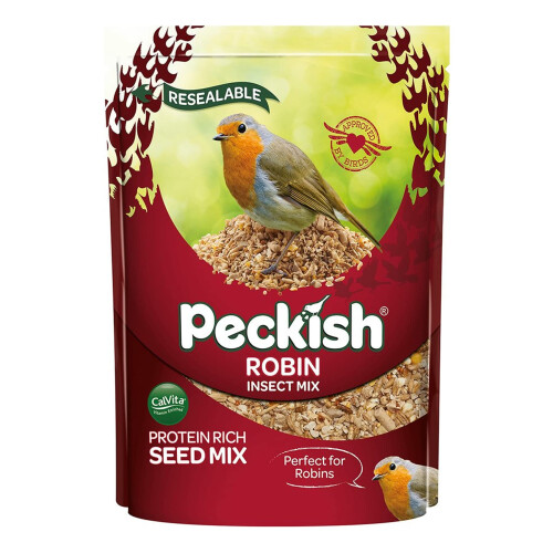 Peckish Peckish Robin Bird Seed and Insect Mix, 1 kg,brown