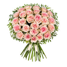 La Belle Fresh Bouquet – Roses & Freesia for Birthday, Anniversary, Wedding, Thank You