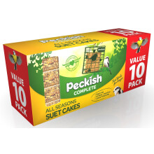 Peckish 60051206 Complete Suet Cake Block for Wild Birds, Pack of 10, Red/Purple/Brown
