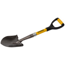 Roughneck Micro Shovel, Heavy-Duty Round Blade, Short Shaft for Small, Compact Spaces, to Shovel Material Out of Bulk Bags - 690mm (27")