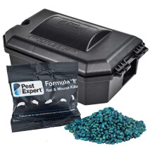 Pest Expert Formula B+ Advanced Rat & Mouse Killer Poison Sachets (10 x 60g) Professional Strength Outdoor Fast Acting Brodifacoum (600g) & Rat Bait