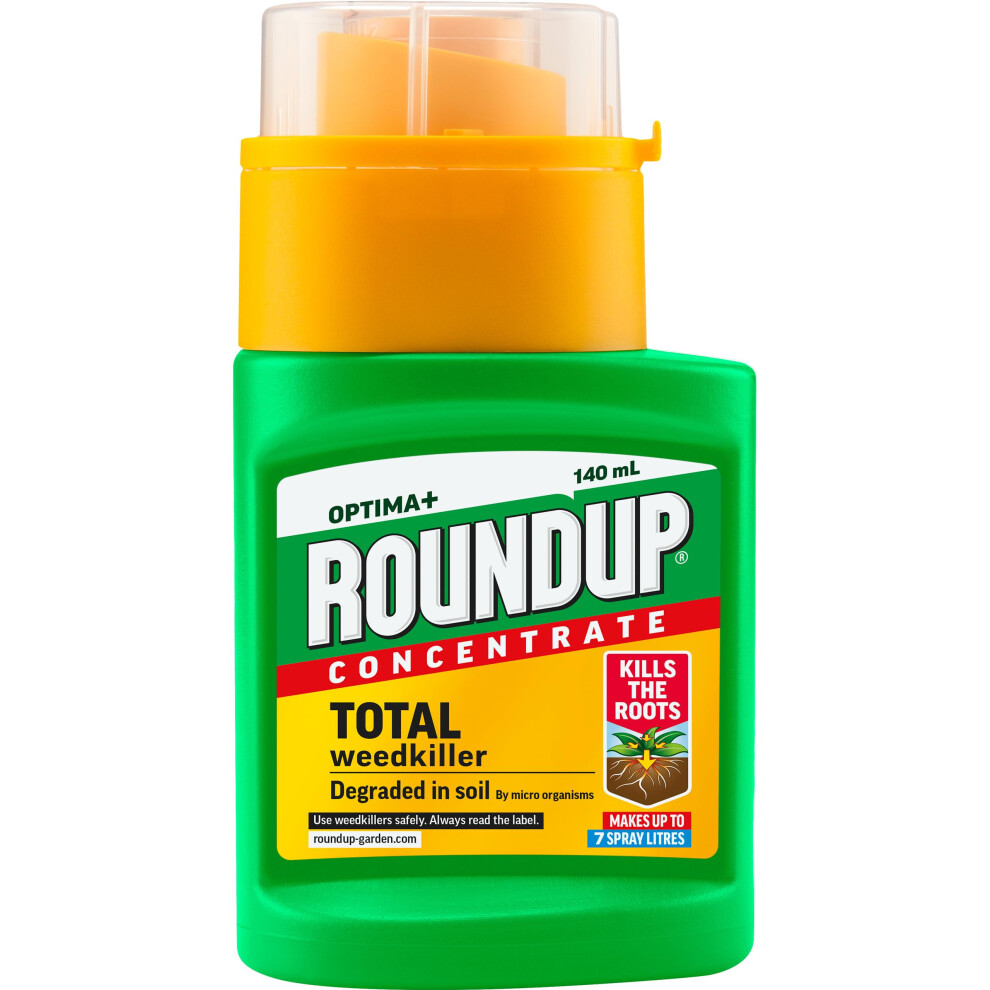 Roundup Optima+ Weedkiller Concentrate Bottle, 140 Ml