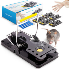 sarkman 6x Extra Large Rat Traps That Kill Instantly - Heavy Duty Rat Trap for Indoors & Outdoors | Full Pest Control Kit with Reusable Snap Trap, Gl