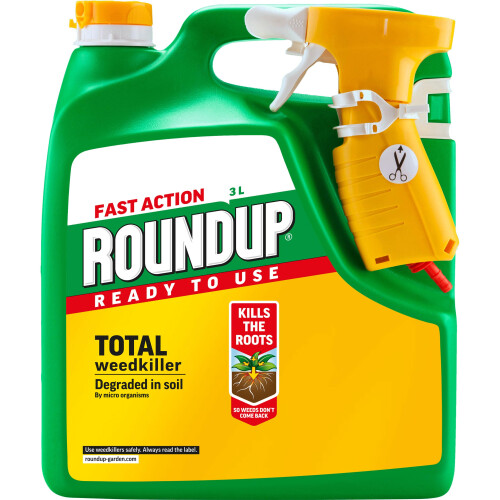 Roundup Roundup Fast Action Weedkiller, Ready to Use, Manual Spray, 3 Litre