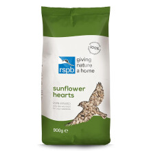 RSPB Sunflower Hearts Wild Bird Food 900g, High in Energy & Protein, Great For Bird Feeders, Supporting The RSPB Charity, Resealable & Recyclable Pac
