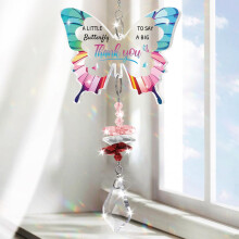 PRSTENLY Thank You Gift, Butterfly Crystal Suncatcher, Thank You Gifts for Women Colleague Friend Teacher Nurse Mentor, Friendship Gift for Her, Insp