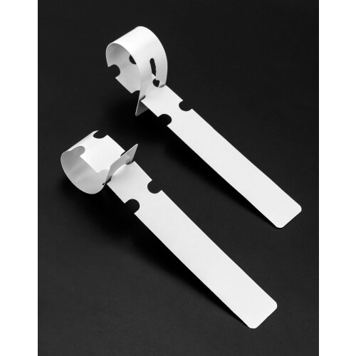 QWORK 300Pcs Plastic Tree Labels, Garden Plant Tags Hanging Tags Wrap Around (2x21cm White) 2