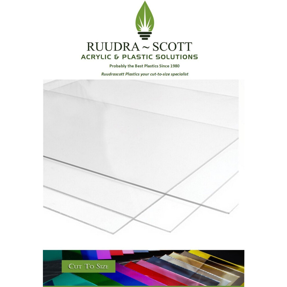 Ruudrascott 3Mm Perspex Clear Acrylic Plastic Sheet Variable Sizes To Choose (500X750mm) 83601613