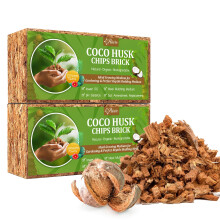 Riare 2 Pack Coco Husk Chips for Plants Organic Coco Chips Substrate High Expansion Coconut Substrate Coco Coir Mulch for Garden Flowers, Herbs, Plan