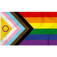 Storm&Lighthouse Intersex Progressive Gay Pride LGBTQ+ Flag 5ftx3ft with Eyelets