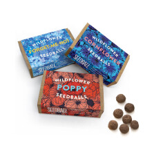 SEEDBALL Wildflower Seed Bombs Poppy, Cornflower & Forget-Me-Not Seeds Mix (Pack of 3, 6 Balls per Box) | Eco Friendly British Wild Flower Seed Mix -