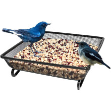 RAM ONLINE Bird Wild Bird Garden Outdoor Bird Tray Black