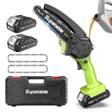 Supstable Mini Chainsaw Cordless 6 Inch: Electric Battery Powered Chainsaw, Upgraded Mini Chain Saws with 2pcs 2000mAh & Oiler, Hand Held Saw for Tre