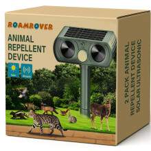 2 Pack Cat Repellent for Gardens UK, Cat Scarers for Gardens, Solar Cat Repellent Ultrasonic with Motion Detection Waterproof, Suitable for Repelling