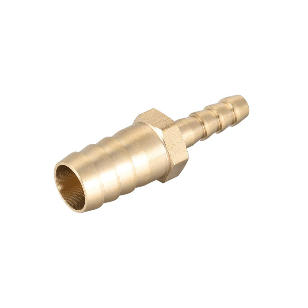Sourcing Map Straight Brass Barb Fitting Reducer, Fit Hose Id 12Mm To 6Mm 84860194