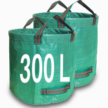 Singwow Garden Waste Bags 300L x 2 Heavy Duty Rubbish Bags, Reusable Garden Sacks with Handles, Ideal for Collecting Yard Waste, Plant waste grass an