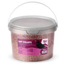 Suet Shop - Peanut & Berry Flavoured Suet Pellets, 3kg Resealable Tub - Wild Bird Food Enriched with Human Grade Beef Tallow, High in Energy & Protei