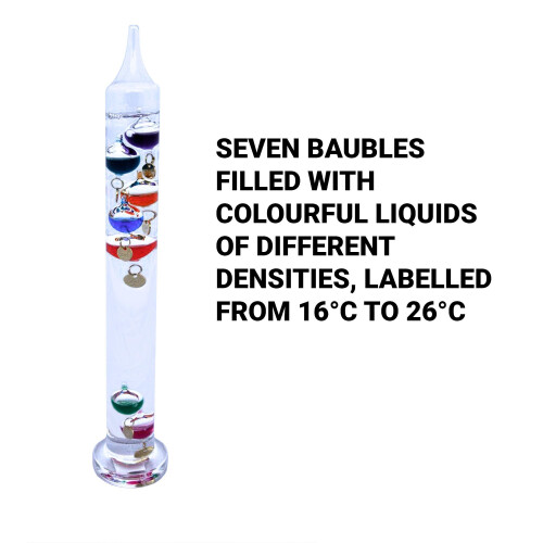 30cm tall Free standing galileo thermometer 2