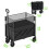 Folding Utility Wagon Cart with Wheels, 120L Capacity, Black 7