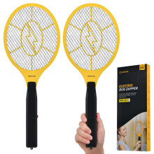 SIDKYAN Electric Fly Zapper - 2PCS Electric Fly Swatter Indoor and Outdoor - Bug Zapper with Multiple Protective Net Layer Racket - Handy Killer Catc