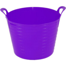 SPECTRAPLAST 45 Liter Heavy Duty Large Flexi Tub Garden Home Flexible Colour Plastic Storage Container Bucket Flex Tub- MADE IN U.K. (PURPLE, 45 LIT