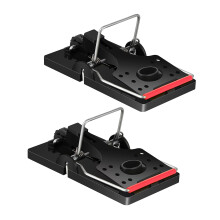 Trisiki Mouse Trap, 2 Pack Heavy Duty Reusable Snap Traps that Kill Instantly, High Sensitive Mice Catcher, Safe and Effective Rodent Trap for Indoor