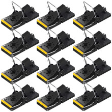 Trisiki Mouse Trap, 12 Pack Heavy Duty Reusable Snap Traps that Kill Instantly, High Sensitive Mice Catcher UK, Safe and Effective Rodent Trap for In