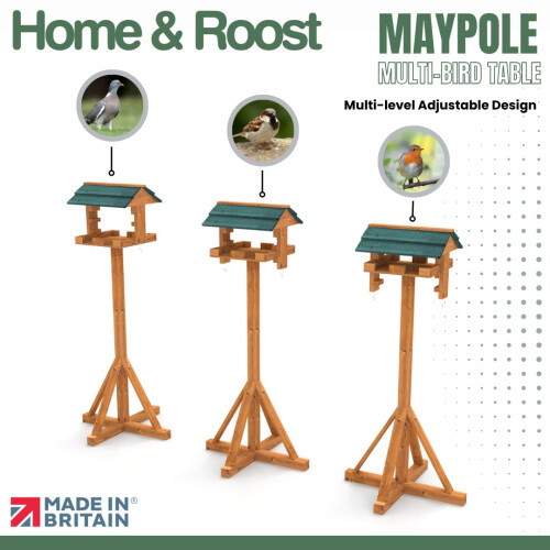 Maypole Adjustable Bird Table with Easy Clean Removable Base (Original) 2