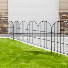 Thealyn Decorative Garden Fence 61cm H x 33cm W (25 Panels, Total Length 8.2m) Metal Fence No Dig Fence Outdoor Fence Border Fence Dog Fence for Flow