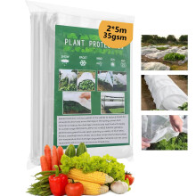 Toced Garden Plant Fleece Frost Protection, 35gsm 2m x 5m Garden Fleece, Plant Antifreeze Cloth Winter Plant Protection Fabric, Non-Woven Fabric Wint