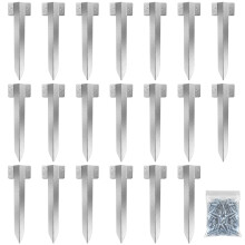 20 Pack Railway Sleeper Brackets Driveway Heavy Duty Edging Edge, Timber Railway Sleeper Stakes, Galvanised Steel