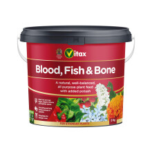 Vitax Blood Fish & Bone, Organic-Based, General Purpose Fertiliser, Suitable For Fruit, Vegetables & Flowers, Slow Release, Promotes Root Growth- 5Kg