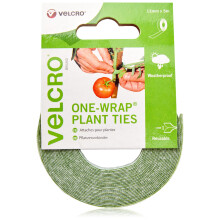 VELCRO Brand ONE-WRAP Plant Ties Tape, 12mm x 5m, Green - Reusable, Plant-Friendly Secure Solution For Tree Ties Straps, Plant Clips, VEL-EC60202,pac