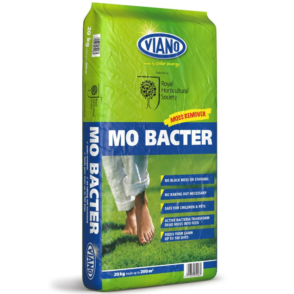 Viano Mo Bacter Organic Lawn Fertiliser & Moss Killer - 5Kg (Decanted)