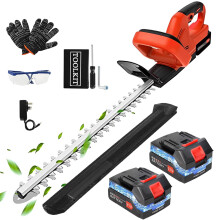 850W Cordless Hedge Trimmer, 21V Electric Hedge Trimmer Lightweight Hedge Cutters with 2 * 2000 mAh Batteries and Charger,Garden Hedge Trimmers for M