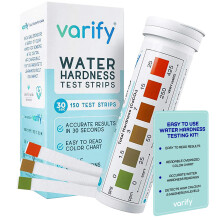 Varify Water Hardness Test Kit - Water Testing Kit for Home, Drinking, Well, Spa, Swimming Pool, Softener, Dishwasher & More - Hard Water Test Strips