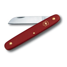 Victorinox Garden Floral Knife, Swiss Made, Straight Blade, Stainless Steel, Red
