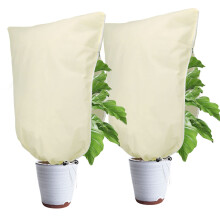 Verdenu 2 Pack 100x80cm Plant Covers for Winter, 90g/ Plant Frost Protection Covers, Reusable Plants Fleece Frost Protection for Outdoor Plants with