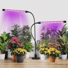 Uonekamo Uv Light for Plants,Grow Lights for Indoor Plants Full Spectrum,10 Brightness Levels,Auto On Off Timer 3/9/12Hrs, Dimmable & 3-Color Changin