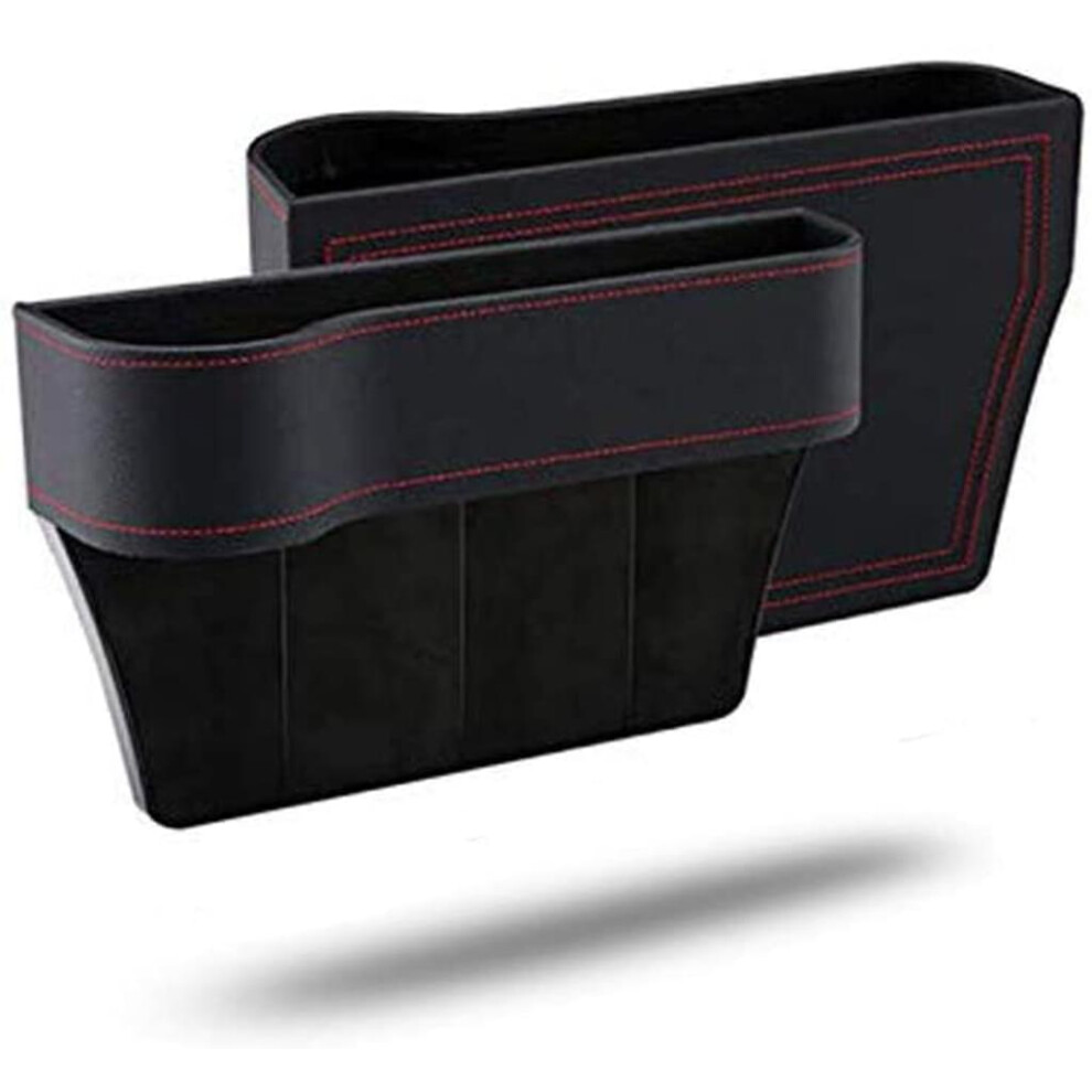 Versatile Car Console Side Organizer, Elegant Pu Leather Design, Easy Installation For Most Vehicles, Car Seat Gap Filler With Charging Cable Vent 9405630124880