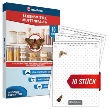 Veddelholzer 10 x Food Moth Traps with Pheromone Effective Against Food Moth Monitoring with High Performance Glue Trap, Long-Term Protection 10 x 8