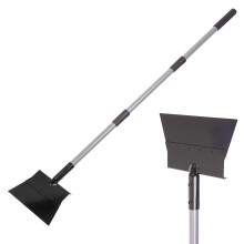 Walensee Heavy Duty Garden Spade Tool with Foot Pedal, 136cm Adjustable Handle Scraper, Multi-Purpose Metal Cleaning Shovel for Weeding, Lawn Edging,