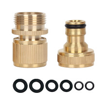 YAAVAAW Brass Garden Hose Tap Adapter - 3/4" Female Threaded Quick Connector for Irrigation, Car Wash and Pipe Fittings