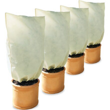 4PCS Plant Fleece Frost Protection Jackets (50gms 60cm x 80cm), Garden Fleece Frost Protection, Plant Cover for for Potted Plant Winter Plant Protect