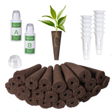 Yoocaa Seed Pods Kit for Hydroponics Growing System, 24pcs Grow Sponges with A&B Solid Nutrient Plant Foods, Seed Starter Pods Replacement Root Growt