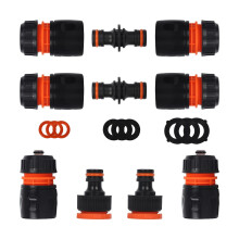 Garden Hose Pipe Connector Hose Tap Connectors and Fittings Kit,10 Pack Hoses Pipe Adapter Attachments (4*End Quick Connectors,2*Waterstop Connector,