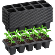 Yard Yard 200 Cells Seed Trays - 20 PCS Reusable Seedling Plug Trays Starter Container for Nursery Greenhouse Garden Growing Plants Propagation Germi