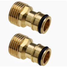 2 Pcs Brass Garden Hose Tap Connector,1/2 inch Brass Male Threaded Tap Connector for Hose Pipe,Copper 1/2" Hose Connector Male Watering Fittings for