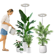 YUYMIKA Grow Lights for Indoor Plants, 72LED Full Spectrum Growing Lamp for Indoor Plants, 10 Brightness, 3/9/12Hrs Timer, 30~160CM Adjustable Telesc