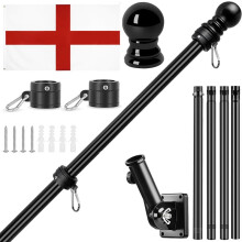 Flag Pole Kit,Flag Poles for Garden,1.8m/6FT Adjustable Wall Mounted Flagpole with Stainless Steel Mounting Bracket,Flags Pole Set for House Garden Y